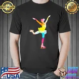 Figure Skater Ice Skater Winter Sports Colorful Ice Skating T-shirt