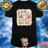 Flannels Hayrides Pumpkins Vintage Sweaters Bonfires Autumn T-Shirt