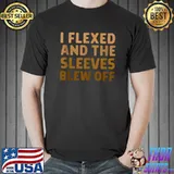 Flexed & Sleeves Blew Off Funny Weight Lifting Melanin HBCU T-shirt