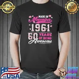Flower 60th Birthday 60 Years Old Made In November 1961 T-Shirt