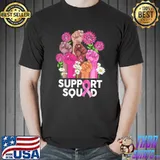 Flowers Breast Cancer Awareness Warriors Support Squad Shirt