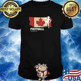 Football Canada Flag Football Team Soccer Player T-Shirt