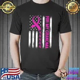 For My Grandma Breast Cancer Awareness Flag Pink Ribbon T-s Unisex