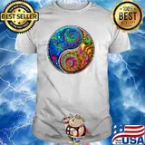 Fractal Yin Yang Yoga T-shirt