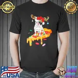 French Bulldog Riding Pizza Gift French Bulldog Christmas s Unisex