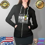 Funny Alien Human Costume Extraterrestrial UFO Alien T-s Full Zip Hooded