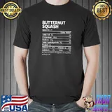 Funny Butternut Squash Nutrition Facts Thanksgiving Food T-Shirt