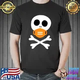 Funny Cute Halloween Skull wearing Mask T-shirt
