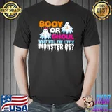 Funny Halloween Booy Or Ghoul Ghost Monster Gender Reveal T-Shirt