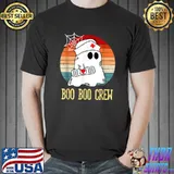 Funny Halloween Costume Boo Boo Crew Nurse Ghost T-Shirt