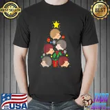 Funny Hedgehog Christmas Tree T-Shirt Unisex