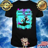 Funny Keep Calm and Avoid Zombies Tech Zombi Apocalypse T-shirt