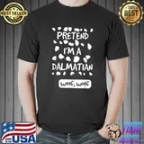 Funny Lazy Halloween Costume Pretend I'm A Dalmatian woof T-Shirt