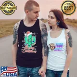 Funny Merry Cactus Santa Chirstmas Succulent Lover Pajama T-Shirt Tank Top