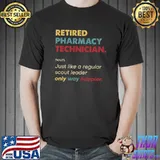 Funny pharmacy Technician - Retired Retro Definition Design Classic T-Shirt Unisex
