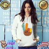 Funny Thanksgiving Peace Sign Turkey Thankful For Lovers T-Shirt