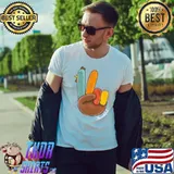 Funny Thanksgiving Peace Sign Turkey Thankful For Lovers T-Shirt Unisex
