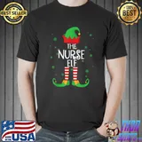 Funny The Nurse Elf Matching Family Group Gift Christmas T-Shirt