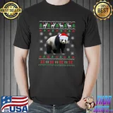 Funny Ugly Sweater Xmas Animals Christmas Panda Bear Lover T-Shirt