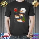 Funny Xmas Lighting Tree Santa Riding Hamster Christmas T-Shirt