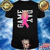 Game Day Breast Cancer Awareness Pink Football Shirt