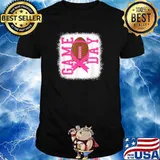Game Day Breast Cancer Awareness Pink Football T-Shirt