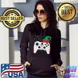 Gamer Video Console Elf Hat Merry Christmas Sweater Ugly T-Shirt Hoodie
