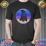 Ghost Halloween Party Retro Sunset Shirt Unisex