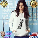 Giraffe In Black And White Hailey Shirt