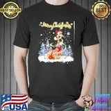 Giraffe Merry Christmas Lighting Shirt Unisex