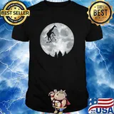 GIRAFFE Riding Moon Bike Halloween Lunar Cycling Cyclist T-Shirt