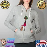 Girl and dog gift christmas s Full Zip Hooded