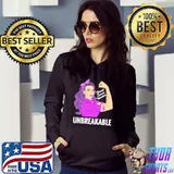Girl Breast Cancer Awareness Warrior Unbreakable Shirt Hoodie