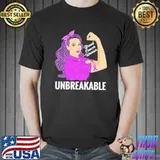 Girl Breast Cancer Awareness Warrior Unbreakable Shirt