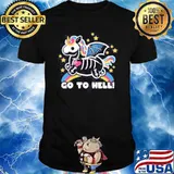 Go to hell Skeleton Unicorn shirt