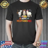 Goat Happy HalloThanksMas Halloween Shirt