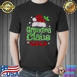 Grandma Claus Shirt Christmas Pajama Family Matching Xmas T-shirt