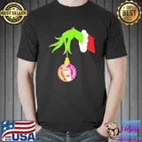 Grinch Hand Holding Dunkin’ Donuts Logo Merry Christmas Shirt
