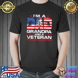 Gun American Flag I'm A Dad Grandpa And A Veteran T-s Unisex