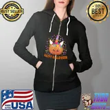 Halloween Cute Unicorn Pumpkin Costume Happy Halloween 2021 T-Shirt Full Zip Hooded