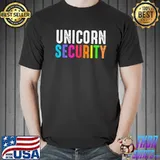 Halloween Dad Mom and Daughter Costume Unicorn Security T-Shirt