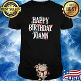 Happy Birthday Joann First Name Girls Colorful Bday T-shirt