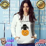 Happy catoween pumpkin Halloween kawaii kitten T-Shirt