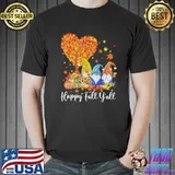 Happy Fall Y’all Gnome Leopard Pumpkin Funny Autumn Sunflowers s Unisex