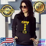 Happy Halloween Dwarf Costume Color Matching T-Shirt Hoodie
