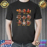 Happy Thanksgiving Turkey Day Girls Boys Kids Toddler Turkey T-Shirt