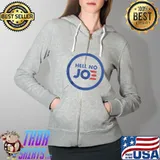 Hell No Joe Biden Shirt Full Zip Hooded