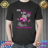 Her Fight is My Fight Pink Ribbon Boxing Cat Breast Cancer T-Shirt