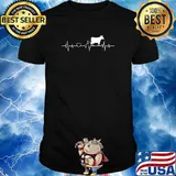 Herzschlag EKG Rancher Barnyard Harvest Farming Barn Cattle T-shirt