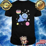 Hippo Astronaut Polygender Pride T-Shirt